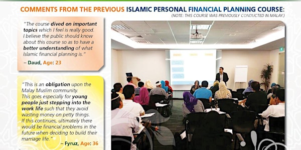Islamic Personal Financial Planning Course (3 Nov' 2018 & 10 Nov' 2018 over 2 saturdays)