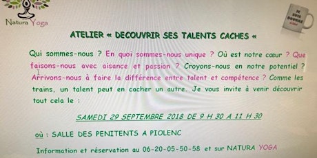 Image principale de ATELIER « DECOUVRIR SES TALENTS CACHES «