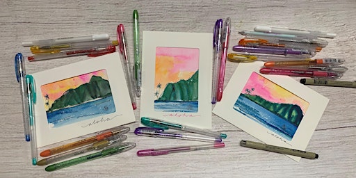 Imagem principal do evento Pens and Paint Postcards with Joy - Hilo
