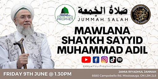 Jummah Khutbah with Mawlana Shaykh Muhammad Adil - Jamia Riyadhul Jannah primary image