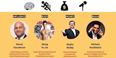 Discover The Secrets Of World Class Experts On Brain, Body, Money & Influence primary image
