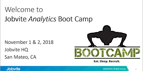 Jobvite Analytics Boot Camp - November 1 & 2, 2018 San Mateo, CA primary image