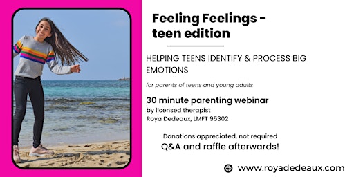 Feeling Feelings - Helping TEENS with their big feelings primary image