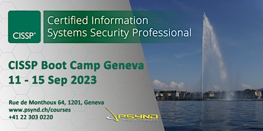 CISSP Boot Camp | GENEVA | 11-15 Sept 2023 primary image