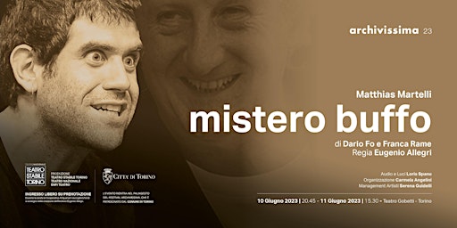 Imagen principal de Archivissima 2023: Mistero Buffo