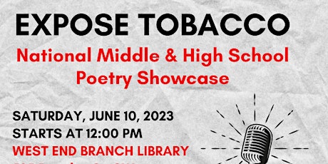 Expose Tobacco Youth Poetry Showcase | Atlanta