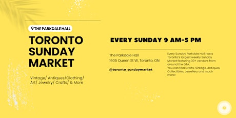 Toronto Sunday Market (Free Admission)
