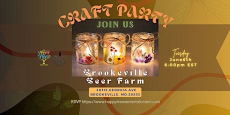 Create Your Own Mason Jar Lantern Workshop at BrookeVille Beer Farm!