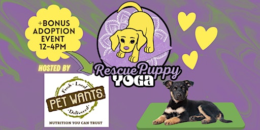 Primaire afbeelding van Rescue Puppy Yoga -  Pet Wants Olde Town Arvada