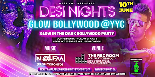 Image principale de Desi Nights ™ - Glow Bollywood.YYC (Glow in the Dark Bollywood Party)