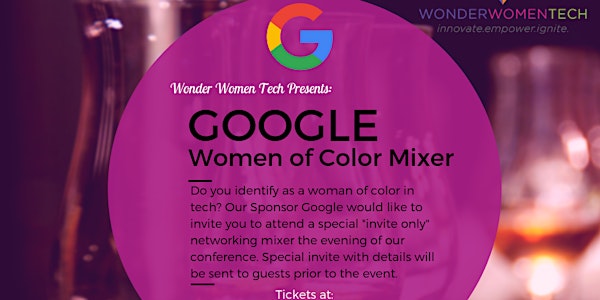 WWT and Google: Women of Color Mixer