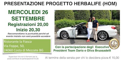 PRESENTAZIONE PROGETTO HERBALIFE (HOM) PRESENTAZIONE PROGETTO HERBALIFE (HOM)