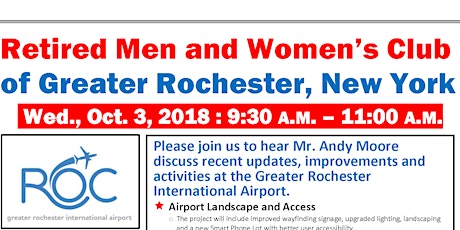Retired Men and Women’s Club of Greater Rochester, New York primary image