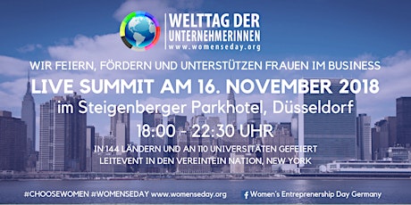 Welttag der Unternehmerinnen 2018 - Women's Entrepreneurship Day (WED) 2018 in Düsseldorf primary image