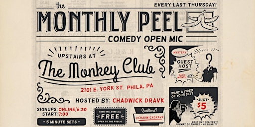 Imagen principal de The Monthly Peel - Open Mic Comedy