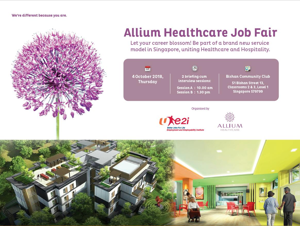 Allium Healthcare Job Fair 4 Oct 2018