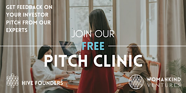 Twice Monthly Pitch Clinic for Women Entrepreneurs