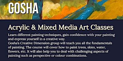 Imagen principal de Acrylic Painting Workshop | Gosha's Creative Dimention