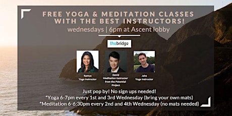 Free Yoga & Meditation Classes at thebridge! primary image