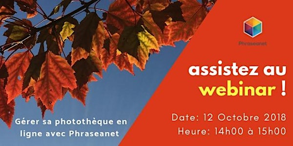 Seminaire en ligne Phraseanet FR, Vendredi 12 Octobre 2018