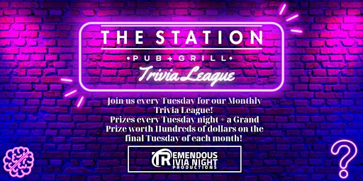 Free Monthly Trivia League at The Station Riverbend - Every Tuesdays @ 7pm primary image