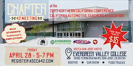 Immagine principale di ASCCA San Jose @ 2023 Northern California Automotive Teachers Conference 