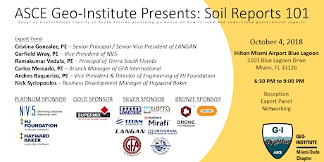 Imagem principal do evento ASCE Geo-Institute "Soil Reports 101" Panel Discussion
