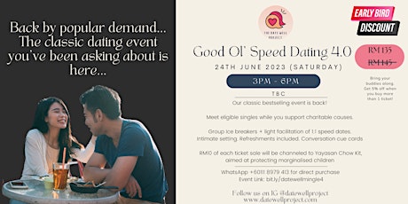 Good Ol' Speed Dating 4.0 | Singles Event Malaysia | Date for a Cause