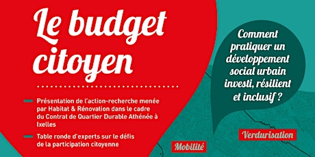 Primaire afbeelding van Conférence-débat "Le budget citoyen"