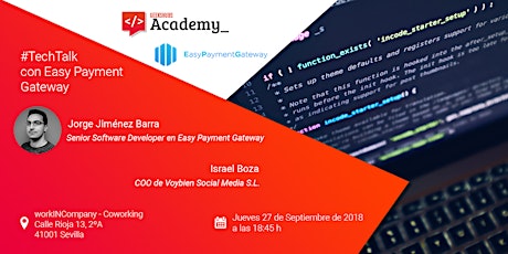 Imagen principal de #TechTalks con Easy Payment Gateway en Sevilla