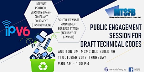 PUBLIC ENGAGEMENT FOR DRAFT TECHNICAL CODES OF IPv6 & E-WASTE primary image