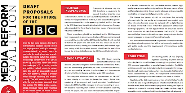 The Future of the BBC: Public Media in the Age of Google and Facebook