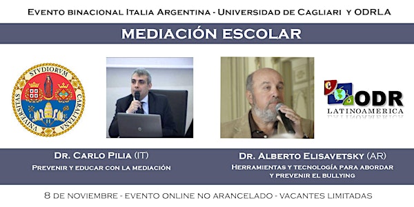 Mediación Escolar - Evento binacional Italia Argentina - ODRLA  y la Universidad de Cagliari 