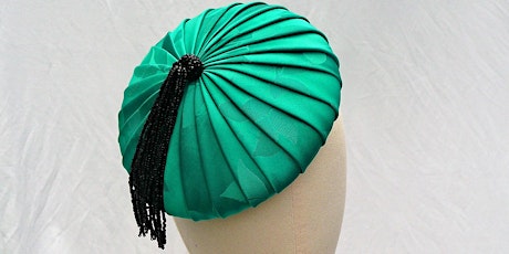 London Hat Week: Pleated Silk Button Beret primary image
