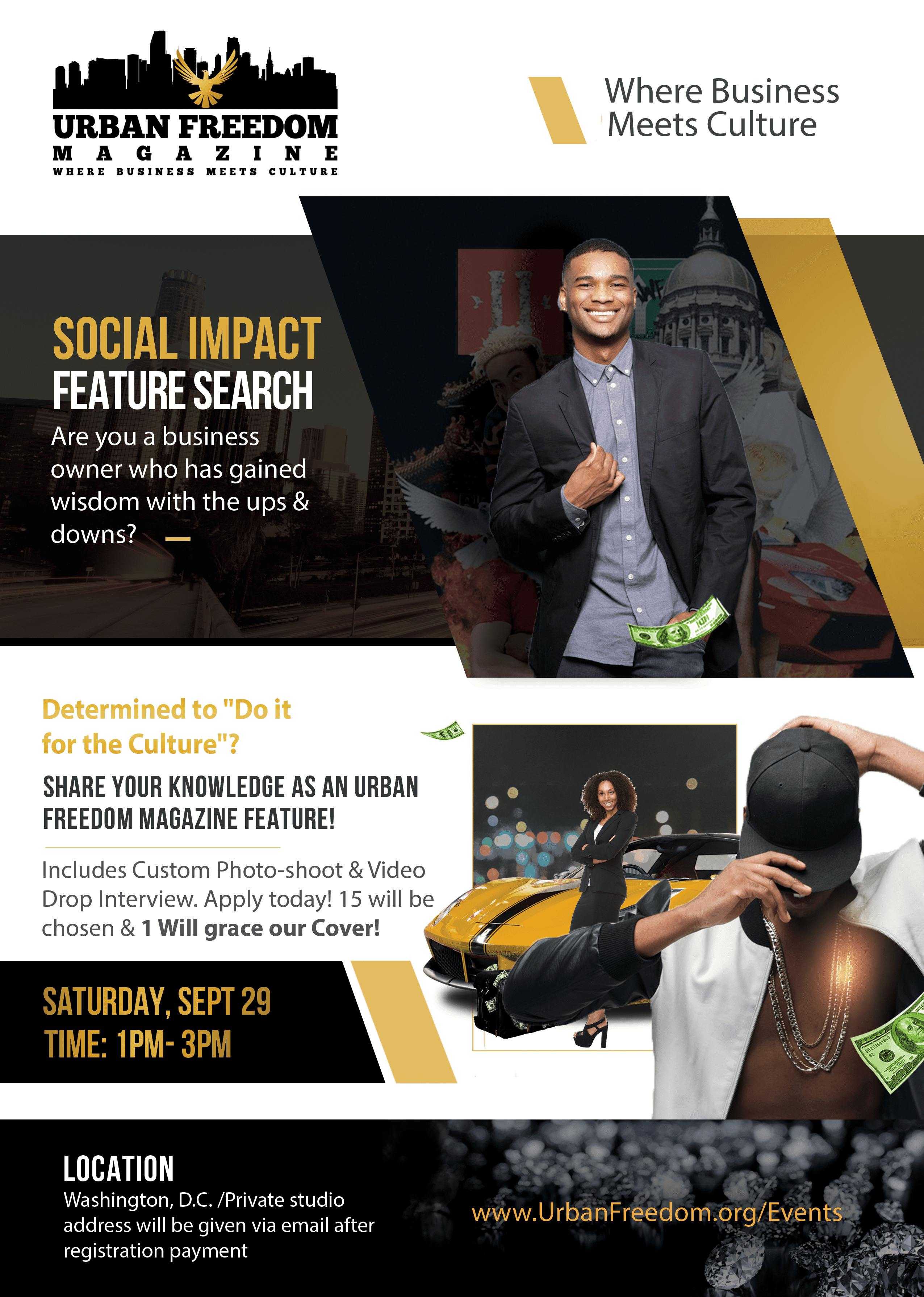 Urban Freedom Magazine Baltimore Edition: Hustler to Entrepreneur- Business  Photo-shoot & Video Interview - 10 NOV 2018