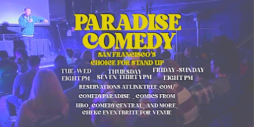 Imagen principal de Stand Up Show Live in San Francisco : Paradise Comedy