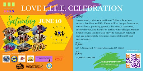 The Love LIFE (Living In Faith Everyday) Festival, Sat. June 10,  2PM -7PM