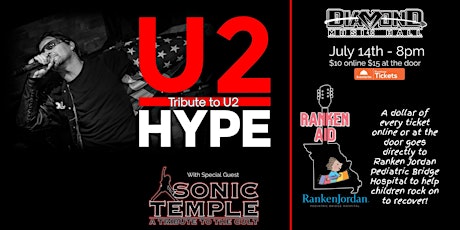 U2 Hype a tribute to U2 with special guest Sonic Temple