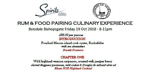 RUM & FOOD PAIRING - CULINARY EXPERIENCE primary image