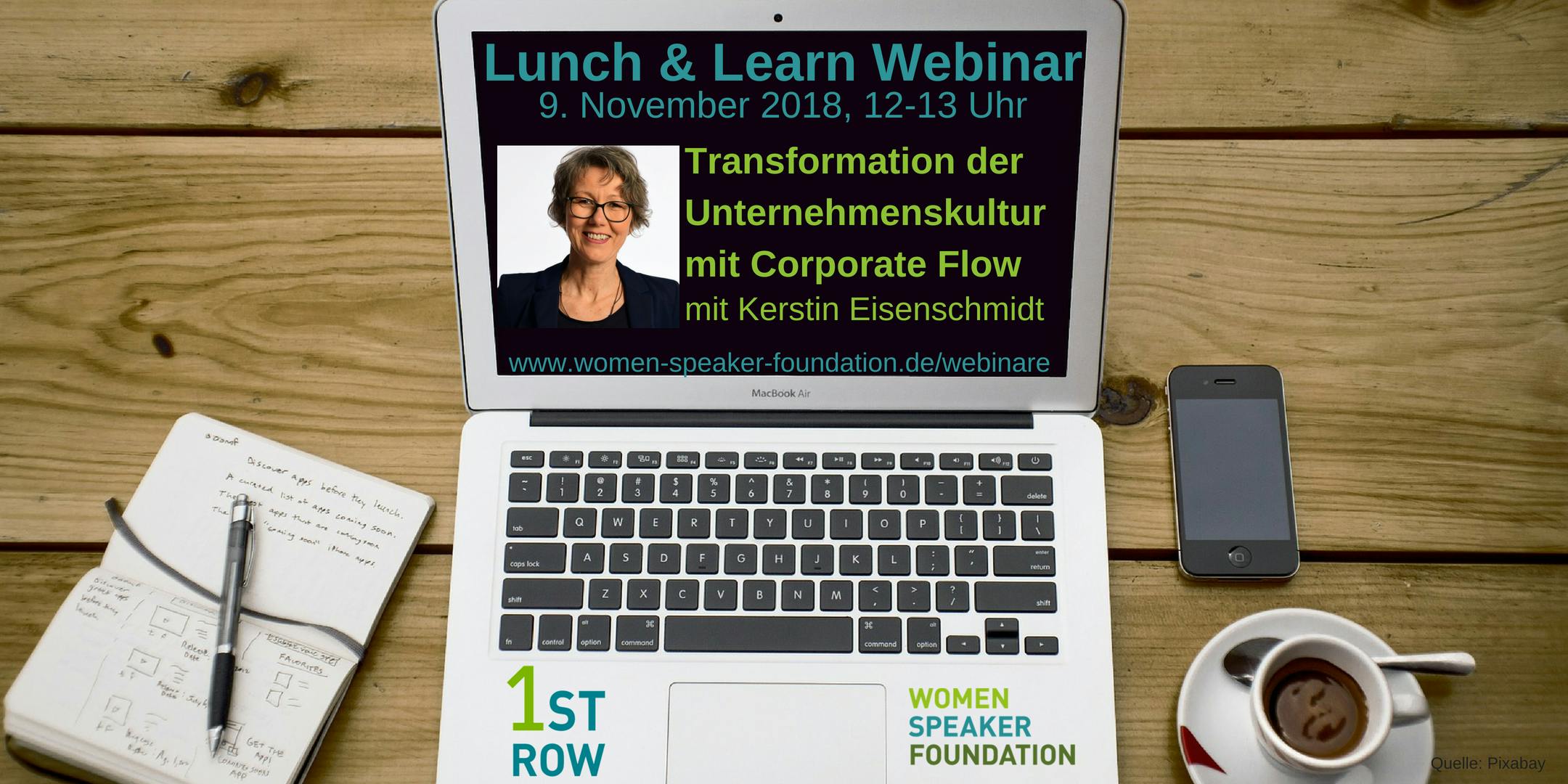 Live-Webinar Transformation der Unternehmenskultur mit Corporate Flow mit Kerstin Eisenschmidt