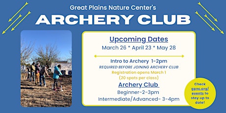 Intro to Archery @ Great Plains Nature Center primary image