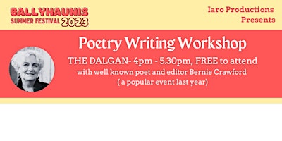 Poetry Workshop with Bernie Crawford primary image