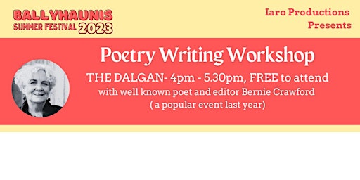 Poetry Workshop with Bernie Crawford