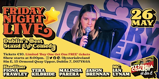 Imagem principal de Friday Night Live: Dublin's Best Stand Up Comedy