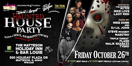 106.3 Welcomes The 6th Annual WORLD'S LARGEST HAUNTED HOUSE PARTY primary image