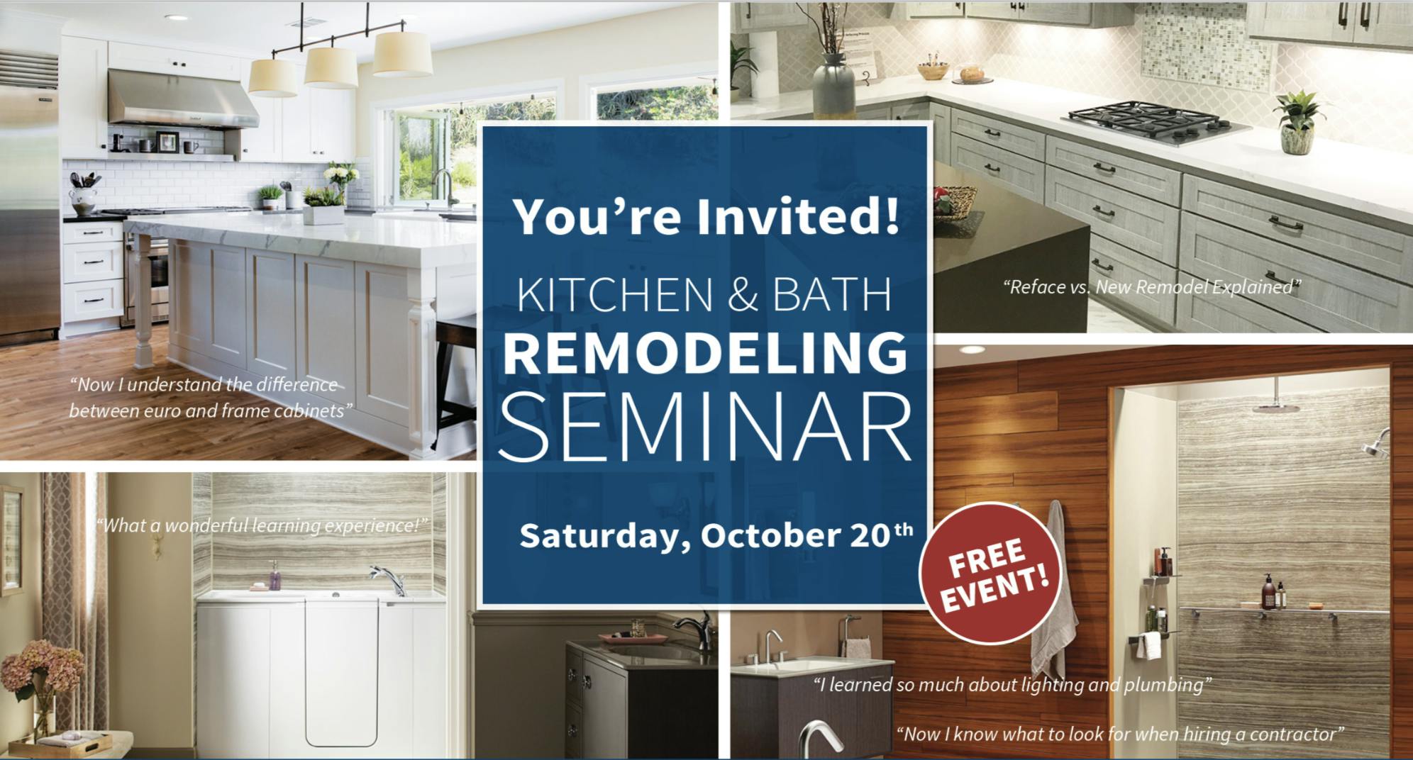 Reborn Cabinets Kitchen And Bath Remodeling Seminar 20 Oct 2018