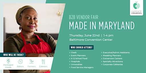 Cureate & BCL Present: Made in Maryland B2B Vendor Fair primary image
