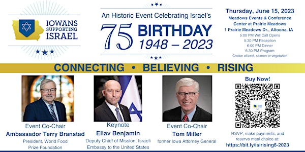 ISI Rising Celebrating Israel's 75th Birthday with Eliav Benjamin