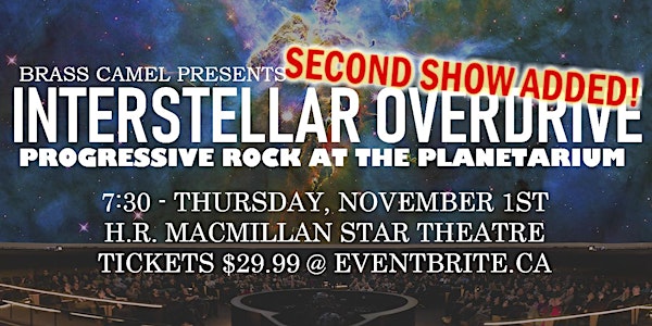 Brass Camel presents INTERSTELLAR OVERDRIVE - Prog at the Planetarium