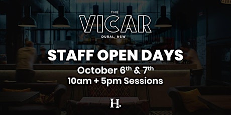The Vicar Dural - Staff Open Days primary image